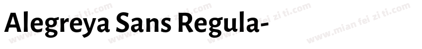 Alegreya Sans Regula字体转换